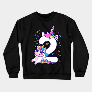 Cute unicorn birthday Crewneck Sweatshirt